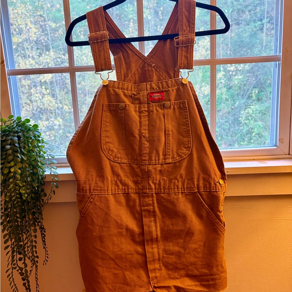 Brown Overalls Shorts